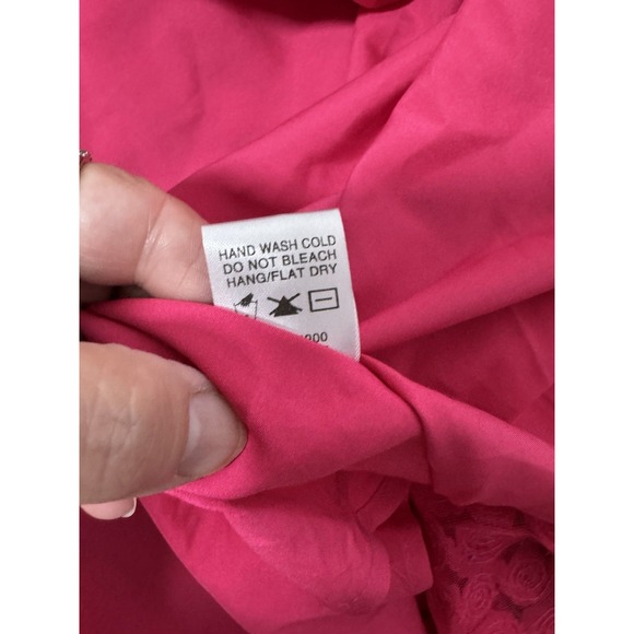 Meet me in Santorini Rosebud Babydoll Mini Dress Ruffle Cap Sleeve Tie Back Sz M - Picture 11 of 12